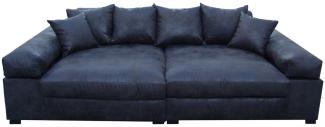 'Gulia' Big Sofa, Stoff Schwarz, 266 x 87 x 135 cm