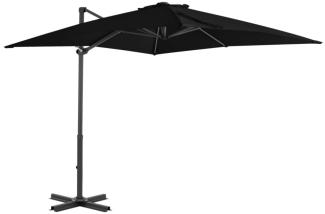 vidaXL Ampelschirm mit Aluminium-Mast Schwarz 250x250 cm