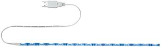 Paulmann 70456 USB LED-Stripe blau 30cm Weiß, Metall, Kunststoff