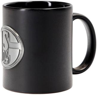 FC Schalke 04 Kaffeebecher schwarz Metall-Emblem 0. 3 Liter