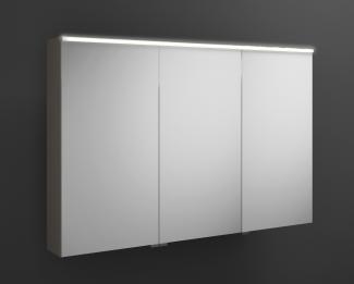 Burgbad Eqio Spiegelschrank mit horizontaler LED-Beleuchtung, 3 Türen, mittlerer Anschlag links, 1200x800mm, SPGS120R, Korpus: Grau Hochglanz - SPGS120RF2010