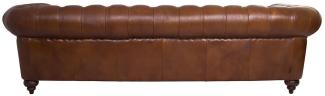Clubsofa Castlefield 3,5-Sitzer Chesterfield-Stil Whisky-Brown