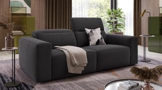 Sofanella 2-Sitzer LENOLA Stoff Couch Sitzverstellung in Grün