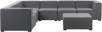 Lounge Set grau 7-Sitzer rechtsseitig modular AREZZO