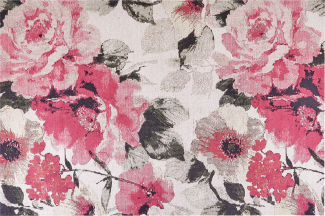 Teppich Baumwolle rosa Blumenmuster 200 x 300 cm Kurzflor EJAZ