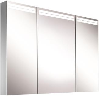 Schneider ARANGALINE LED Lichtspiegelschrank, 3 Doppelspiegeltüren, 100x70x12cm, 160. 501. 02. 41, Ausführung: EU-Norm/Korpus silber eloxiert - 160. 501. 02. 50