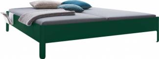 NAIT Doppelbett farbig lackiert Moselgrün 140 x 220cm Ohne Kopfteil