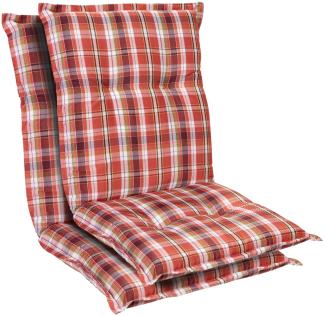 Prato Polsterauflage Sesselauflage Gartenstuhl PE 50x100x8cm Rot / Weiß