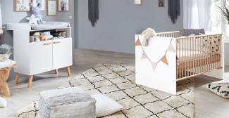 Trendteam 'Mats' 2-tlg. Babyzimmer-Set, weiß, aus Bett 70x140 und Wickelkommode