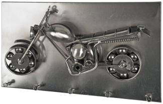 Garderobenhaken >Moto< in chrom dunkel aus Metall - 35x20x11cm (BxHxT)
