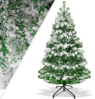 KESSER® Weihnachtsbaum künstlich Tannenbaum Edeltanne Spritzguss PE 140cm (Schnee)