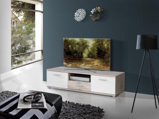 TV-Board >Beach< in Sandeiche/ Weiß - 149,5x39,5x55cm (BxHxT)