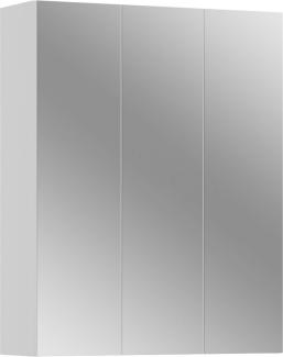 Spiegelschrank Michigan - Weiß / Spiegelglas mit Badaufsatzleuchte