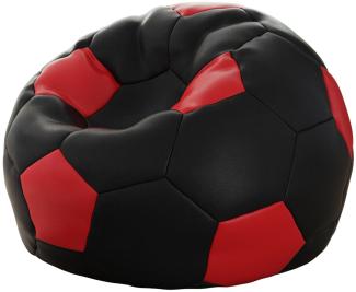 Sitzsack "Fußball" Akimbo 500L, schwarz/rot