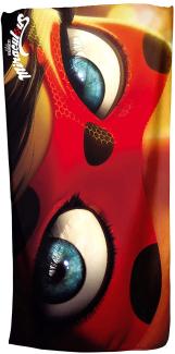 Großes Miraculous Ladybug Badetuch Motiv Eyes 75 x 150 cm Strandlaken Strandtuch Handtuch Duschtuch Velourstuch 100% Baumwolle Marinette Adrien Agreste Ladybug Cat Noir Paris Comic z. Bettwäsche 018