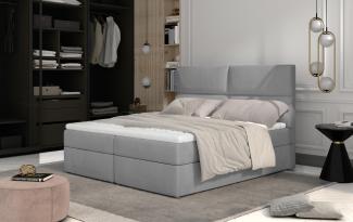 Amber 145x210, Boxspring Bett, Grau