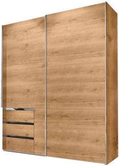 Schwebetürenschrank Level Kleiderschrank 250x65x216cm plankeneiche 2-türig