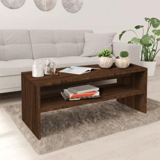 vidaXL Couchtisch Braun Eichen-Optik 100x40x40 cm Holzwerkstoff