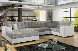 Ausziehbares Sofa DARINA, U-Form, 340x73x190, berlin 01/soft 17, link