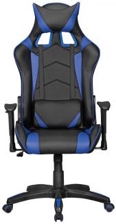 KADIMA DESIGN Gamerstuhl Ascona - Gaming Stuhl im Racing Design mit individueller Anpassung und höchstem Komfort. Farbe: Blau