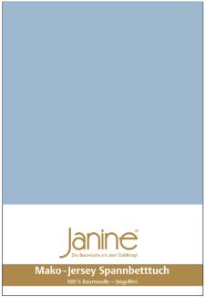 Janine Spannbetttuch MAKO-FEINJERSEY Mako-Feinjersey perlblau 5007-32 150x200