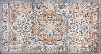 Teppich mehrfarbig 80 x 150 cm orientalisches Muster Kurzflor MARALIK