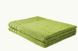Handtuch Baumwolle Plain Design - Farbe: grün, Größe: 90x200 cm