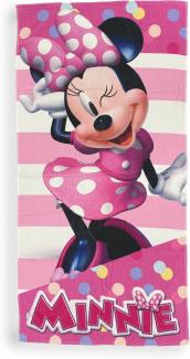 Minnie Maus Strandtuch für Kinder aus Baumwolle, 70cm x 140cm Rosa