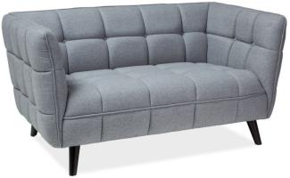 Casa Padrino Luxus Sofa Grau / Schwarz 142 x 85 x H. 78 cm - Wohnzimmer Couch - Luxus Möbel