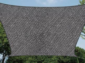 Sonnensegel Quadratisch wasserdurchlässig Dunkelgrau 25m² für Terrasse