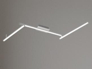 LED Deckenleuchte AKRON dimmbar in Silber matt, Breite 180cm