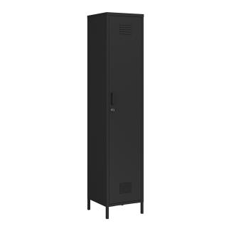 Kleiderschrank Seinäjoki 180x38x38 cm Schwarz [en. casa]