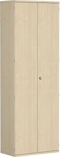 Garderobenschrank mit ausziehbarem Garderobenhalter, 80x42x230cm, Ahorn