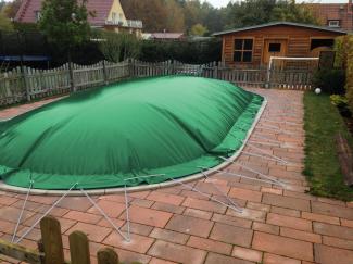 aufblasbare Winterplane für ovale Pools 6,30 x 3,60 cm Grün