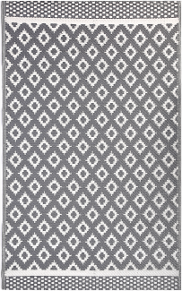 Outdoor Teppich grau 120 x 180 cm geometrisches Muster THANE