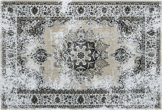 Teppich beige-grau 160 x 230 cm Kurzflor ALMUS