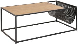 Couchtisch >Carney< in Wildeiche aus Metall - 110x40x50cm (BxHxT)