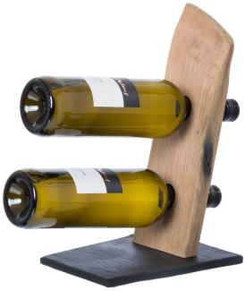 Westmann Holz Weinregal Double Vin 2 Flaschen | Braun | 20x18x30 cm