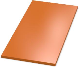 AUPROTEC Tischplatte 19mm orange 1200 x 1000 mm Holzplatte melaminharzbeschichtet Spanplatte mit Umleimer ABS Kante Auswahl: 120 x 100 cm