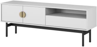 Selsey Stoon - TV-Element mit Schublade, Weiß, 154 cm