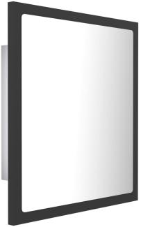 LED-Badspiegel, Spanplatte Grau, 40 x 8,5 x 37 cm