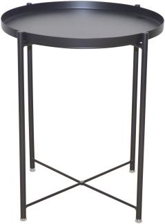 Metalltisch "Celli" rund mit abnehmbarer Tischplatte, schwarz