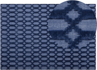 Teppich marineblau 160 x 230 cm Kurzflor CIZRE