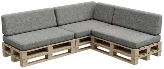 Gutekissen®, Palettenkissen, Palletenpolster, Gartenkissen, Palettenauflagen, Sofa, Kissen, Polster, Auflagen Indoor Outdoor PFBG (3X Set (120x80 + 120x35), Dunkelgrau)