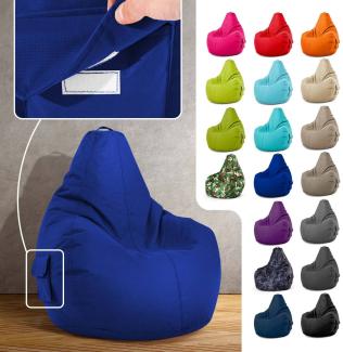 Green Bean© Sitzsack mit Rückenlehne "Cozy" 80x70x90cm - Gaming Chair mit 230L Füllung - Bean Bag Lounge Chair Sitzhocker Orange