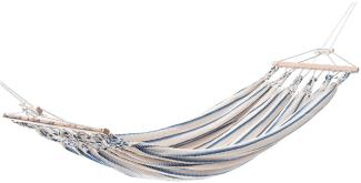 CHICO Einzelhängematte aus Baumwolle Weiß-blau