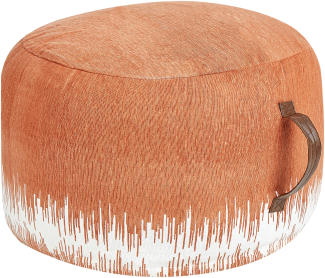 Pouf Baumwolle rot weiß 50 x 30 cm KAWAI