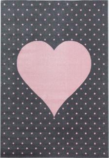 Kinder Teppich Bianca Läufer - 80x150 cm - Pink