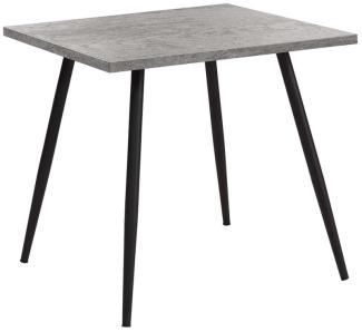 Küchentisch - 4-Fuß-Gestell Schwarz / Tischplatte Loft