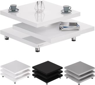 CASARIA® Couchtisch New York 60x60cm Weiß Wohnzimmertisch Couch Tisch